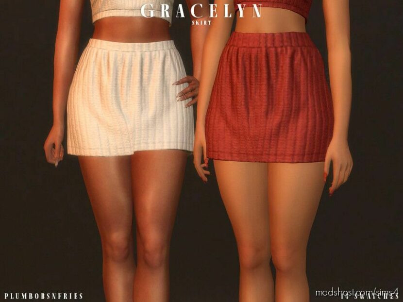 Sims 4 Teen Clothes Mod: Gracelyn Skirt (Featured)