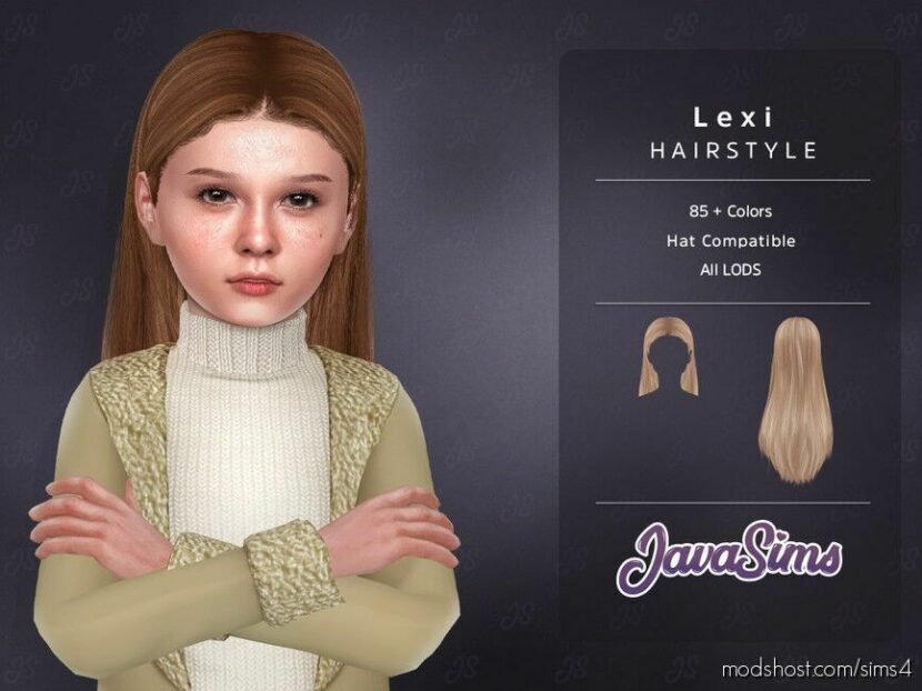 Sims 4 Female Mod: Lexi (Child Hairstyle) (Featured)