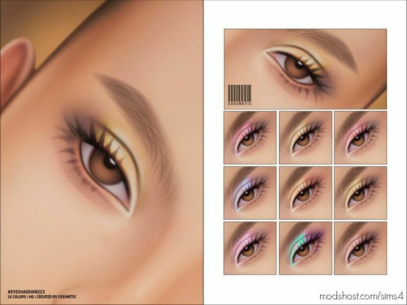 Sims 4 Female Makeup Mod: Matte Eyeshadow | N223 (Featured)