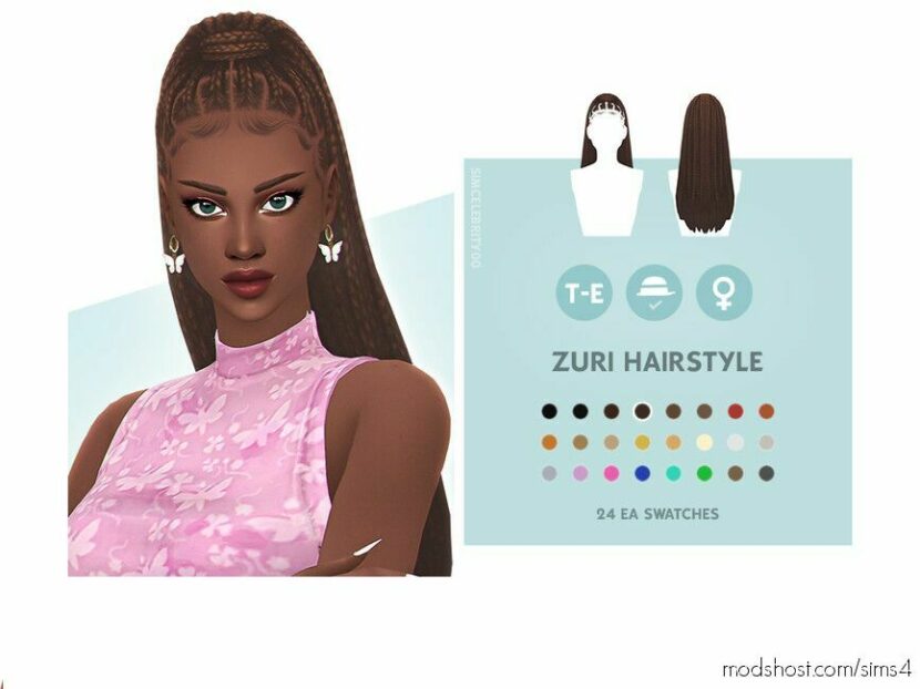 Sims 4 Female Mod: Zuri Hairstyle (Featured)