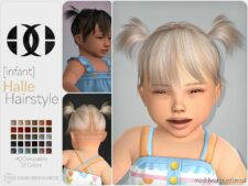 Sims 4 Female Mod: Halle Hairstyle Infant (Featured)