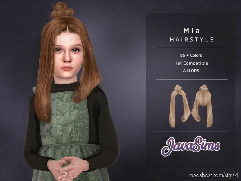 Sims 4 Female Mod: MIA (Child Hairstyle) (Featured)