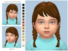 Sims 4 Female Mod: Fiona Hairstyle For Toddler (Featured)