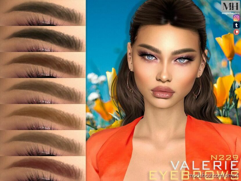 Sims 4 Eyebrows Hair Mod: Valerie Eyebrows N229 (Featured)