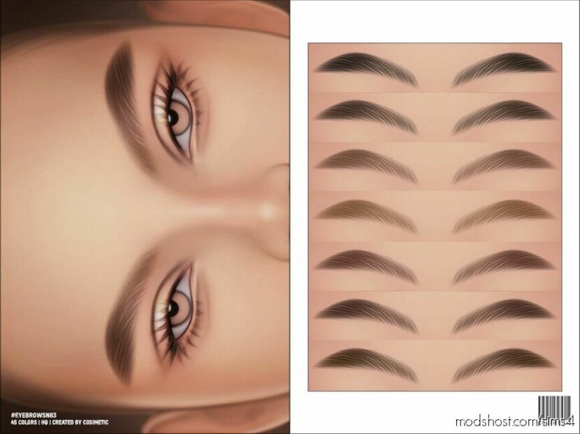 Sims 4 Female Hair Mod: Eyebrows N83 (Featured)