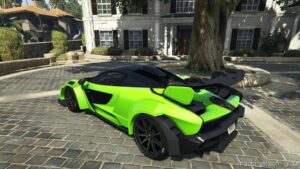 GTA 5 Vehicle Mod: Mclaren Senna Widebody Neon Edition (Image #3)