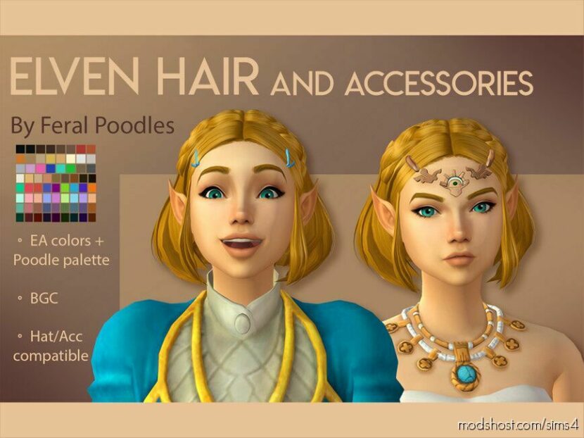 Sims 4 Female Mod: Elven Hair (Featured)