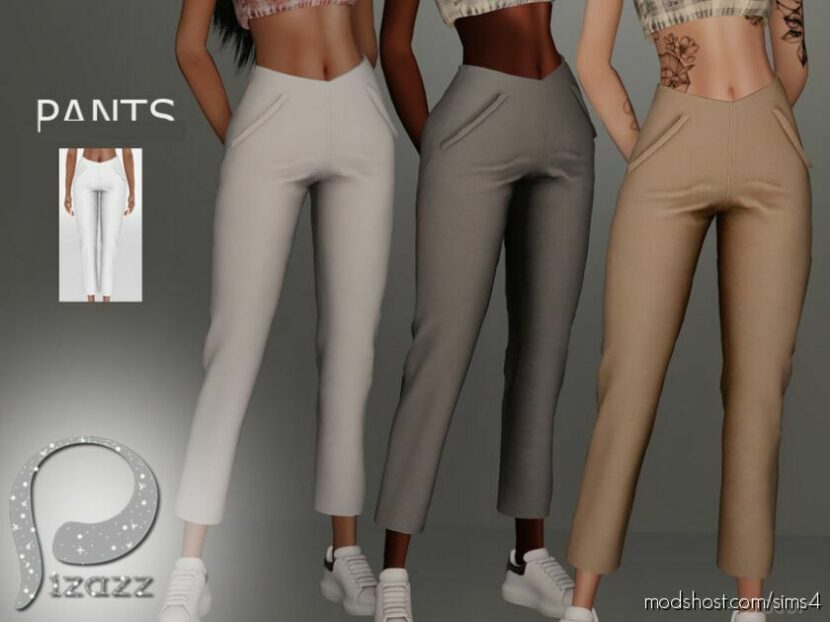 Sims 4 Female Clothes Mod: Pocket Crop Pants (Featured)