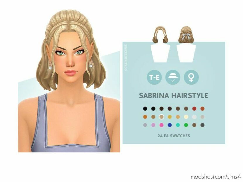 Sims 4 Female Mod: Sabrina Hairstyle (Featured)