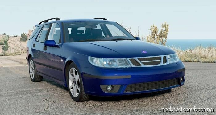 BeamNG Saab Car Mod: 9-5 Sportcombi 2001 (Featured)