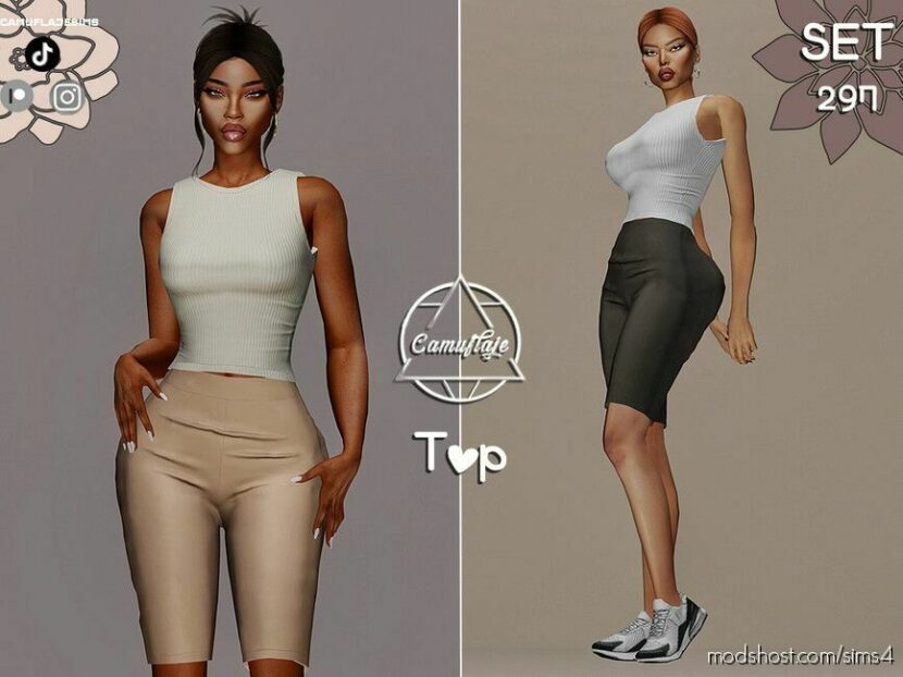 Sims 4 Teen Clothes Mod: SET 297 – TOP (Featured)