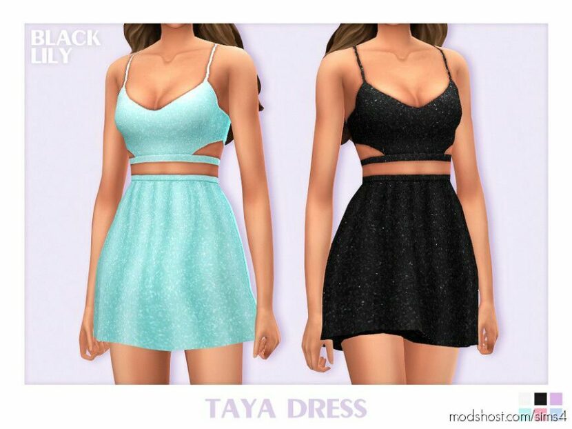 Sims 4 Female Clothes Mod: Taya Dress (Featured)