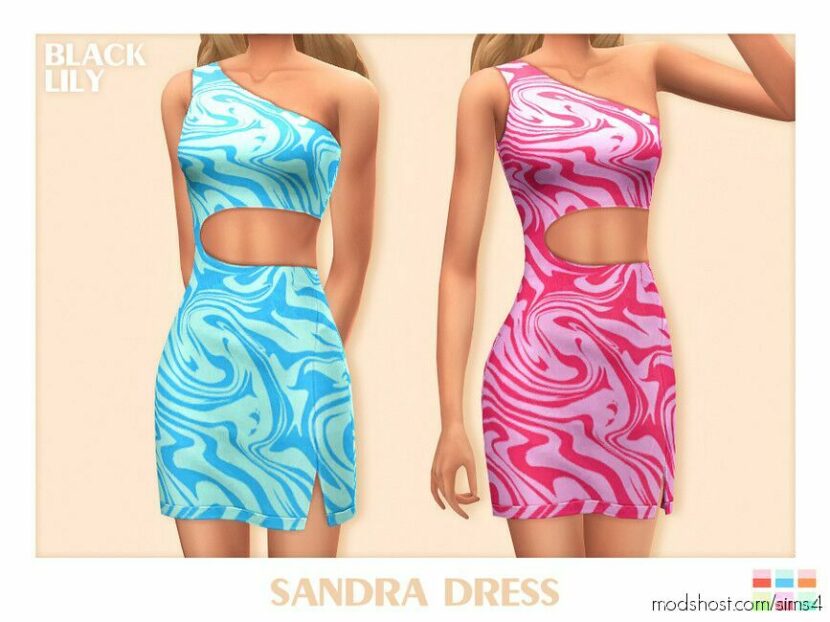 Sims 4 Adult Clothes Mod: Sandra Dress (Featured)