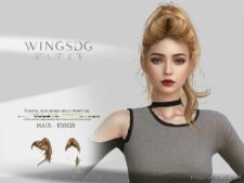 Sims 4 Female Hair Mod: Wings ES0528 Playful And Lively High Ponytail (Featured)