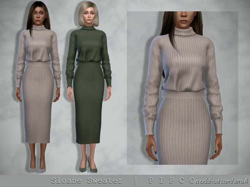 Sims 4 Adult Clothes Mod: Sloane Sweater. (Featured)