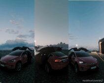 ETS2 Tesla Car Mod: Model X Animation Doors And Electric Motor Sound V2 (Featured)