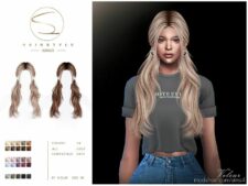 Sims 4 Female Mod: Double Long Braid Hair 020623 (Velour) (Featured)