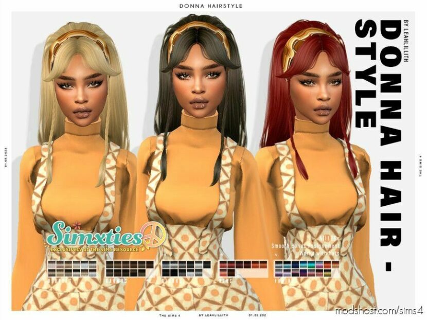 Sims 4 Female Mod: Simxties Donna Hairstyle (Featured)