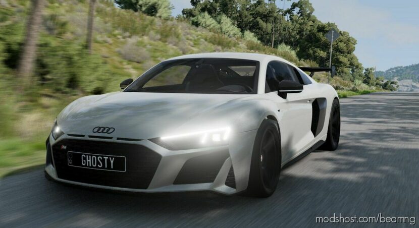 BeamNG Audi Car Mod: R8 2020 V1.1 0.28 (Featured)