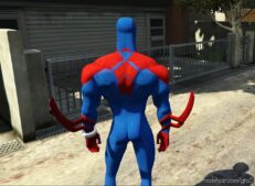 GTA 5 Player Mod: Spider-Man 2099 Add-On PED (Image #3)