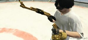 GTA 5 Weapon Mod: Golden AK47 With Ballsmag Animated (Image #3)