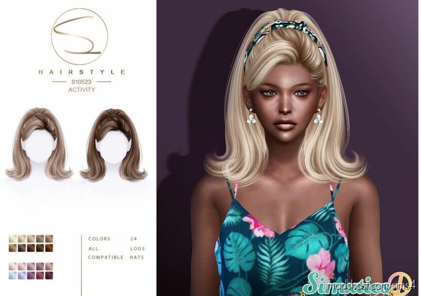 Sims 4 Female Hair Mod: Sclub Simxties 010523 (Featured)