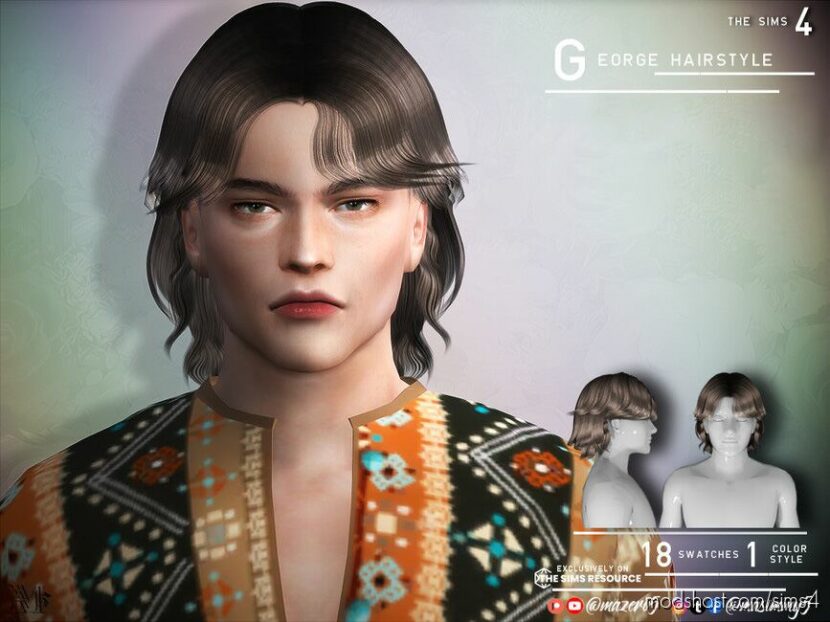 Sims 4 Male Mod: George Hairstyle (Featured)