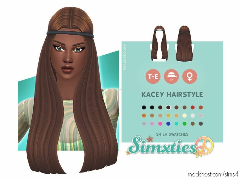 Sims 4 Female Mod: Kacey Hairstyle (Featured)