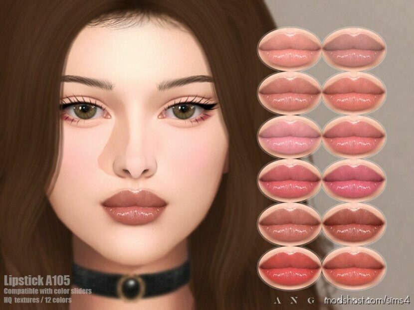 Sims 4 Lipstick Makeup Mod: A105 (Featured)