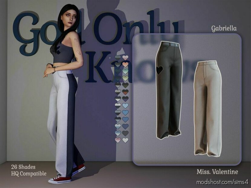 Sims 4 Teen Clothes Mod: Gabriella Jeans (Featured)