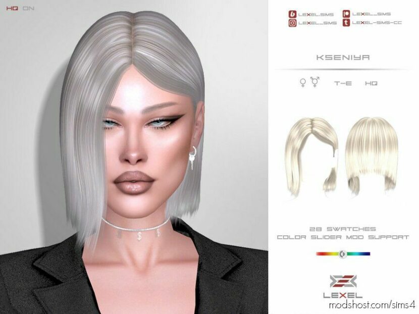 Sims 4 Female Mod: Kseniya (Hairstyle) (Featured)