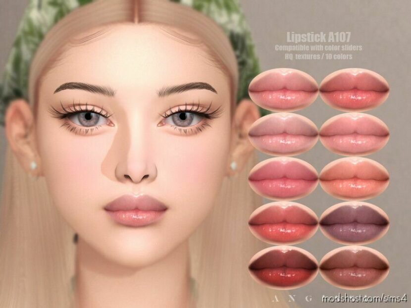 Sims 4 Lipstick Makeup Mod: A107 (Featured)