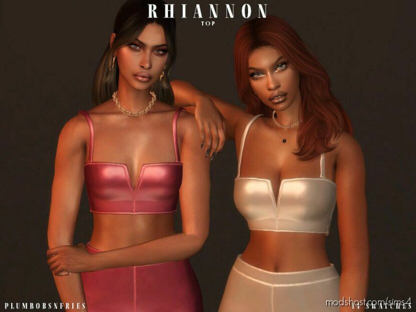 Sims 4 Everyday Clothes Mod: Rhiannon TOP (Featured)