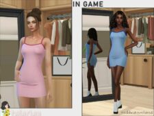 Sims 4 Teen Clothes Mod: Oaklynn Strappy Dress (Image #2)