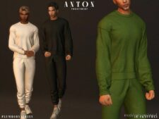 Sims 4 Male Clothes Mod: Anton Sweatshirt (Featured)