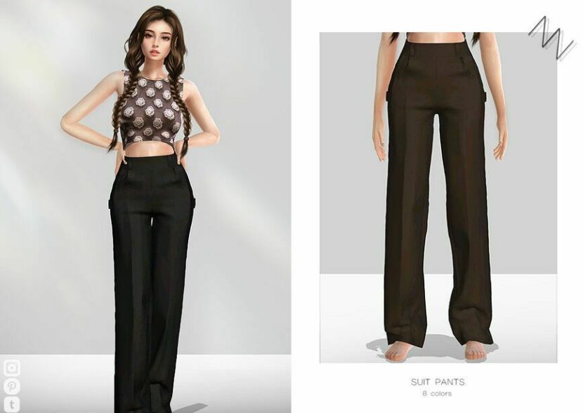 Sims 4 Elder Clothes Mod: Suit Pants (Featured)