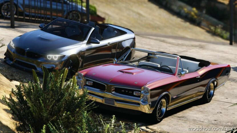 GTA 5 Vehicle Mod: Pontiac GTO Convertible 1966 (Animated Roof) Add-On / Fivem | Template V1.1 (Featured)