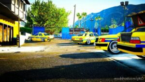 GTA 5 Mercedes-Benz Vehicle Mod: E500 W124 Taxi LOS Santos V1.2 (Image #4)