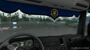 ETS2 Scania Part Mod: WOW Alliance Curtains Scania (Image #3)