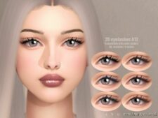 Sims 4 Female Makeup Mod: 2D Eyelashes A12 (Featured)