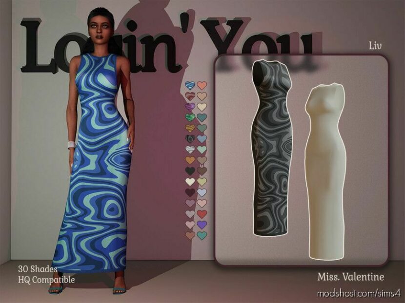 Sims 4 Dress Clothes Mod: LIV Dress (Featured)