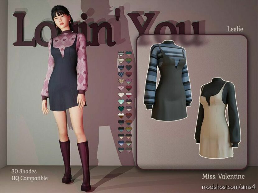 Sims 4 Female Clothes Mod: Leslie Dress (Featured)