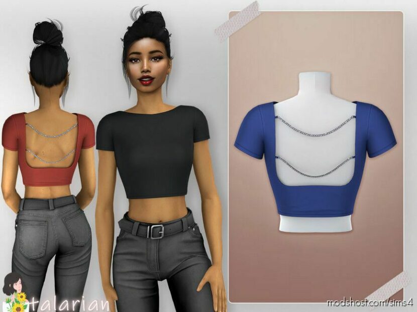 Sims 4 Teen Clothes Mod: Georgia T Shirt (Featured)