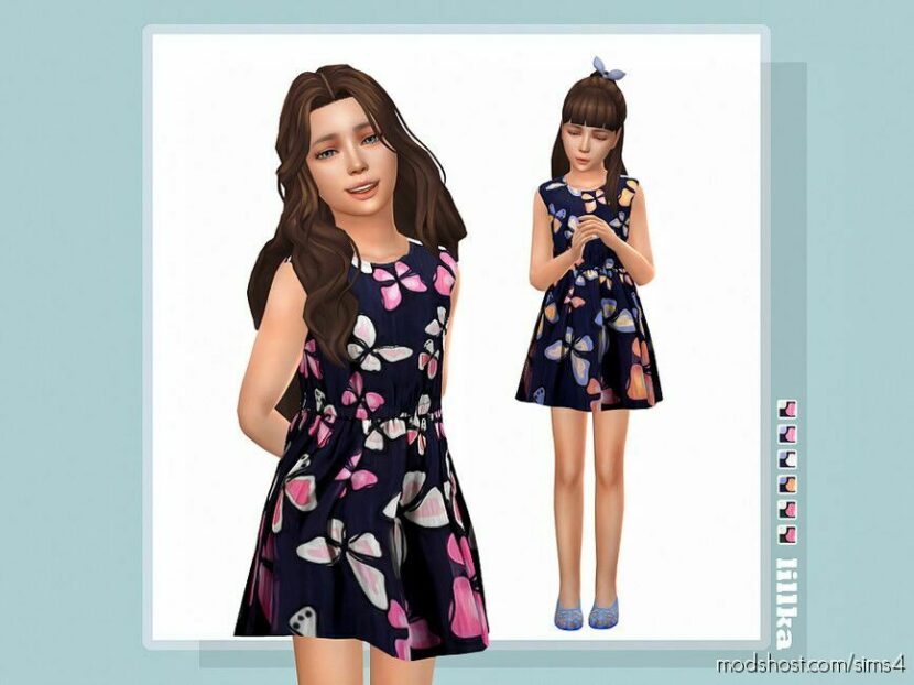 Sims 4 Kid Clothes Mod: Wanda Dress (Featured)