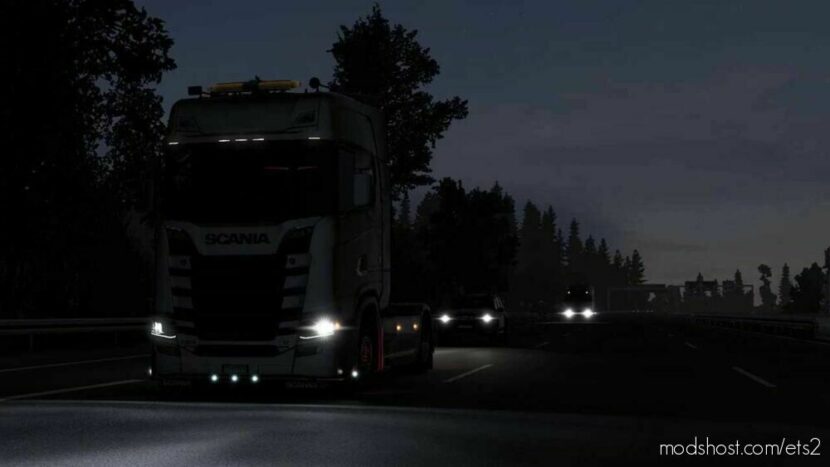 ETS2 Realistic Mod: Vehicle Lights Mod V7.2 (Featured)