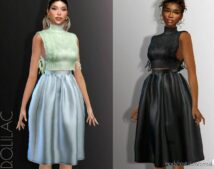 Sims 4 Female Clothes Mod: Satin Skirt DO883 (Featured)