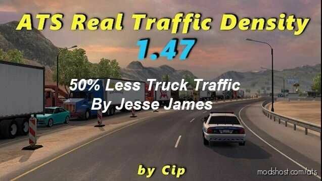 ATS Mod: Real Traffic Density 50% Less Truck Traffic Add-On (Featured)