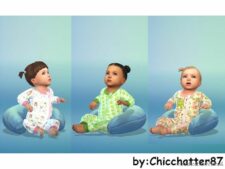 Sims 4 Female Clothes Mod: Animal Sleeper Infants (Image #2)