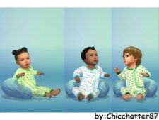 Sims 4 Female Clothes Mod: Animal Sleeper Infants (Image #3)