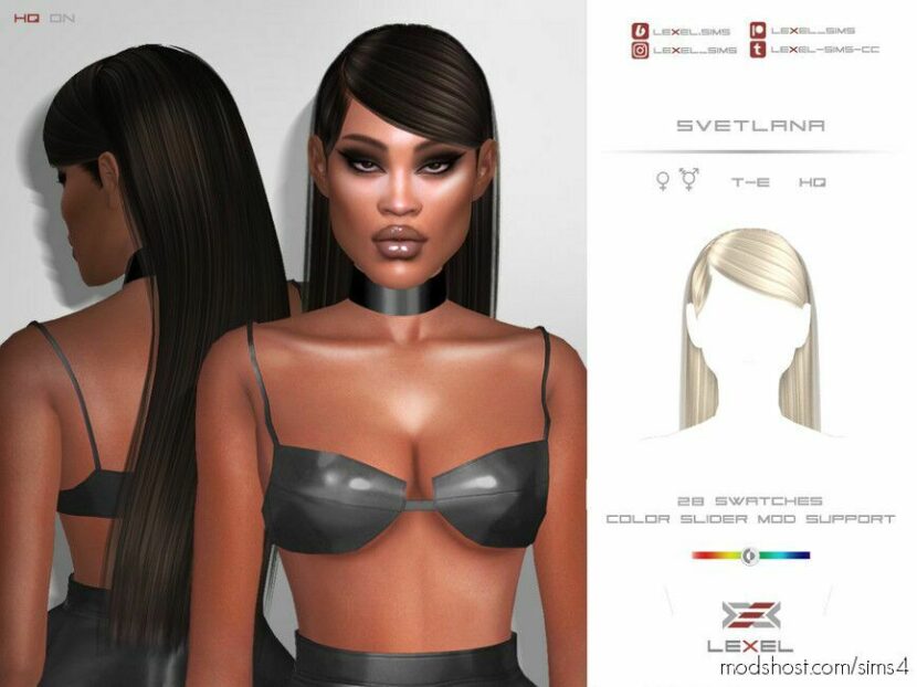 Sims 4 Female Mod: Svetlana Hairstyle (Featured)